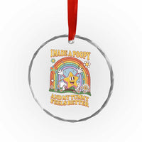 I Made A Poopy And My Tummy Feels Better Crystal Glass Ornament Funny Inappropriate Vacation Swap Adult - Wonder Print Shop