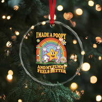 I Made A Poopy And My Tummy Feels Better Crystal Glass Ornament Funny Inappropriate Vacation Swap Adult - Wonder Print Shop