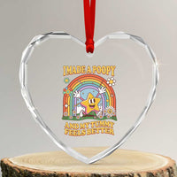 I Made A Poopy And My Tummy Feels Better Heart Crystal Glass Ornament Funny Inappropriate Vacation Swap Adult - Wonder Print Shop