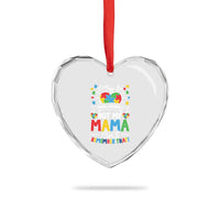 I May Be Non Verbal But My Mama Ain't Remember That Heart Crystal Glass Ornament Autism Awareness Mom