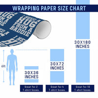 I Need A Hug From A Baddie Wrapping Paper Roll Funny Saying Quote