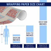 I Need A Hug from A Baddie Wrapping Paper Roll Retro Game Day Season Funny Saying Quote