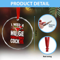I Need A Huge Christmas Cocktail Crystal Glass Ornament Funny Xmas Adult Humor Party Drinking - Wonder Print Shop