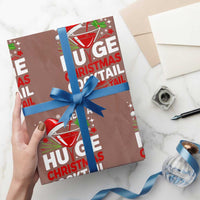 I Need A Huge Christmas Cocktail Hold The Tail Wrapping Paper Roll Funny Adult Humor Party Drinking - Wonder Print Shop