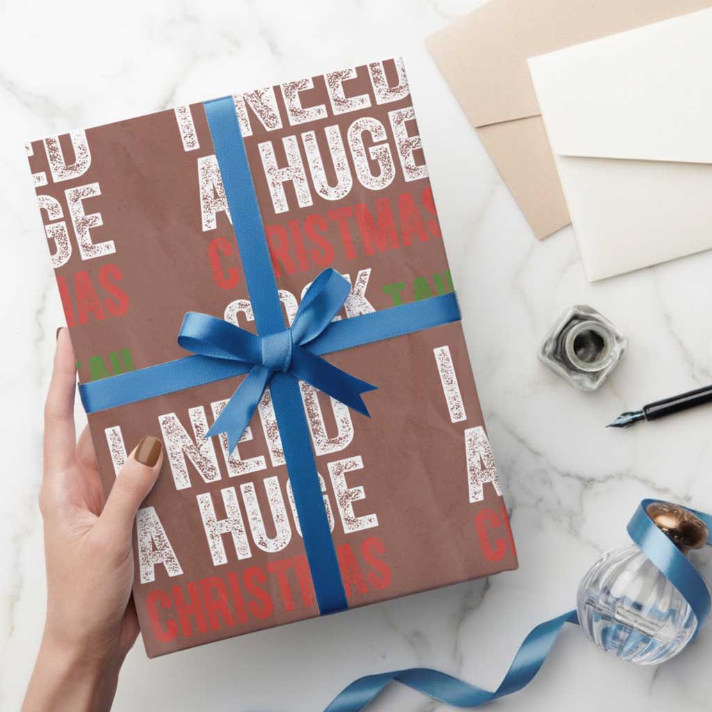 I Need A Huge Christmas Cocktail Wrapping Paper Roll Funny Adult Humor Xmas Party Drinking - Wonder Print Shop