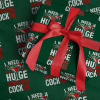 I Need A Huge Christmas Cocktail Wrapping Paper Roll Funny Xmas Adult Humor Party Drinking - Wonder Print Shop