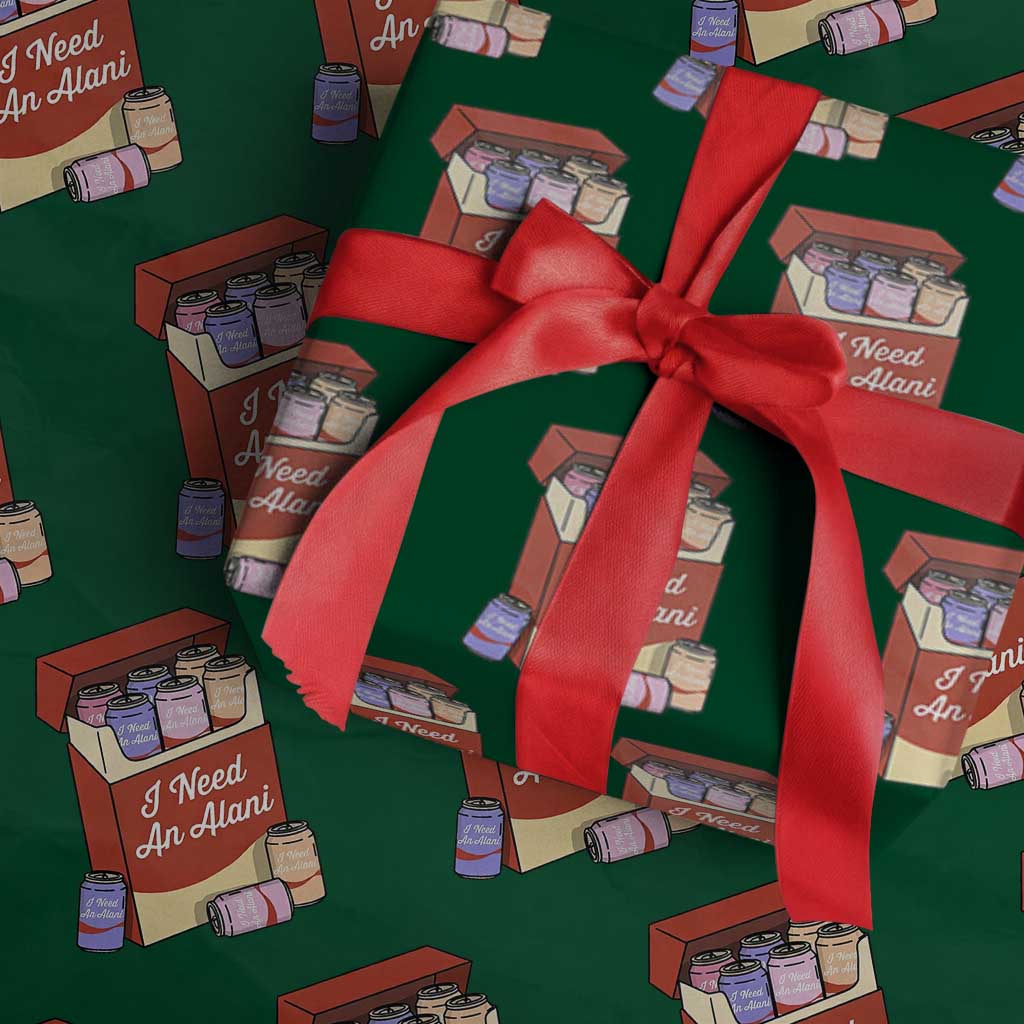 I Need An Alani Wrapping Paper Roll Funny Drinking Trendy Summer Vacation