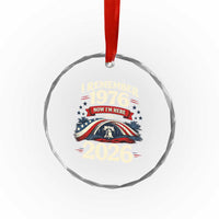 I Remember 1976 Now Im Here For 2026 Crystal Glass Ornament Liberty Bell 50th Birthday