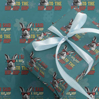 I Said A Hip Hop The Hippity To The Hip Hip Hop Wrapping Paper Roll Funny Easter Bunny Rapper Sunglasses