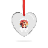 I Shaved My Beaver Heart Crystal Glass Ornament Inappropriate Adult Humor Naughty - Wonder Print Shop
