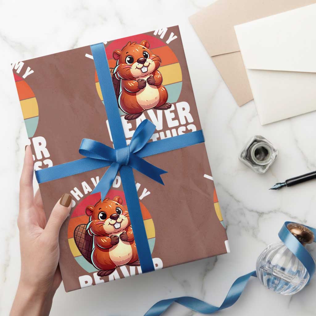 I Shaved My Beaver Wrapping Paper Roll Inappropriate Adult Humor Naughty - Wonder Print Shop
