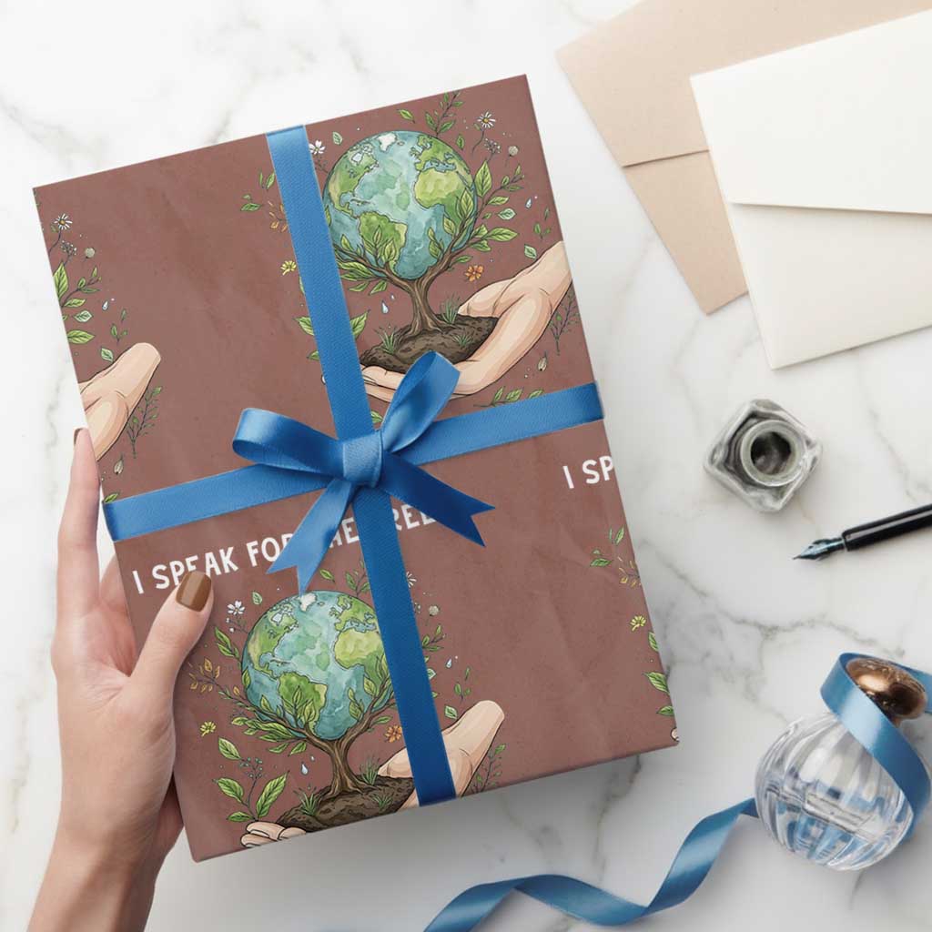 I Speak For The Trees Wrapping Paper Roll Earth Day Awareness
