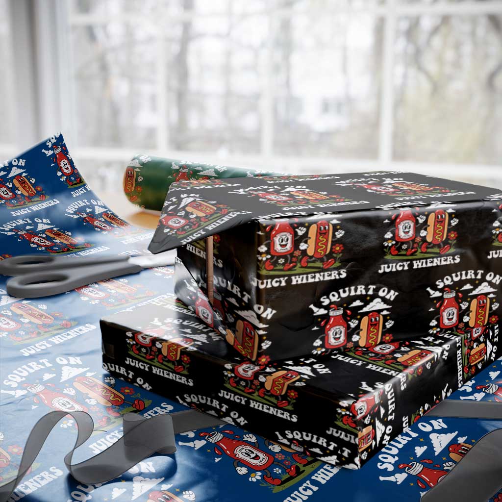 I Squirt On Juicy Wieners Wrapping Paper Roll Inappropriate Raunchy Humor - Wonder Print Shop