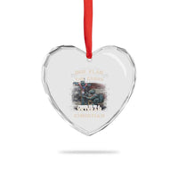 I Stand For Our Flag I Kneel For The Cross Proud Christian Veteran Heart Crystal Glass Ornament - Wonder Print Shop