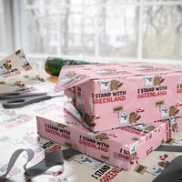 I Stand With Greenland Wrapping Paper Roll Anti Authoritarian Political Gag Gift