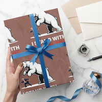 I Stand With Greenland Wrapping Paper Roll Anti Fascist Political Parody Gift