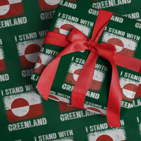 I Stand With Greenland Wrapping Paper Roll Grunge Flag