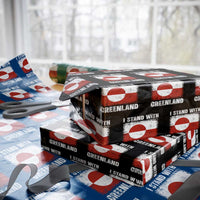 I Stand With Greenland Wrapping Paper Roll Grunge Flag