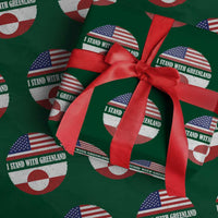 I Stand With Greenland Wrapping Paper Roll Political Protest Greenlander American Flag