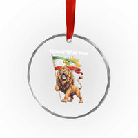 I Stand With Iran Crystal Glass Ornament Freedom Lion Patriotic Resistance Gift