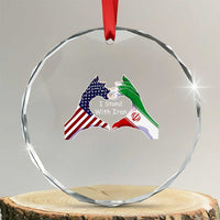 I Stand With Iran Crystal Glass Ornament Support Iranian People For Peace