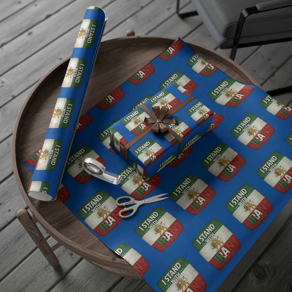I Stand With Iran Wrapping Paper Roll Free Iran Support Persian Lion Flag