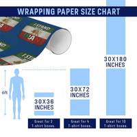 I Stand With Iran Wrapping Paper Roll Free Iran Support Persian Lion Flag