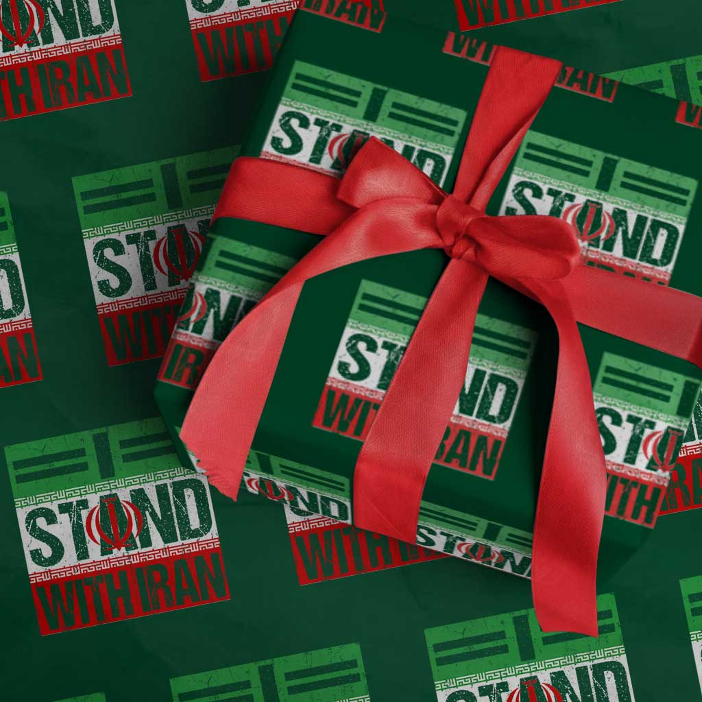 I Stand With Iran Wrapping Paper Roll Iranian People Freedom Protest