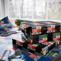 I Stand With Iran Wrapping Paper Roll Persian American Flag USA Persia Lion And Sun Iran
