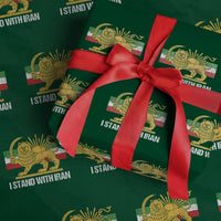 I Stand With Iran Wrapping Paper Roll Shir o Khorshid Lion And Sun Iran Persia