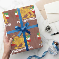 I Stand With Iran Wrapping Paper Roll Shir o Khorshid Lion And Sun Iran Persia