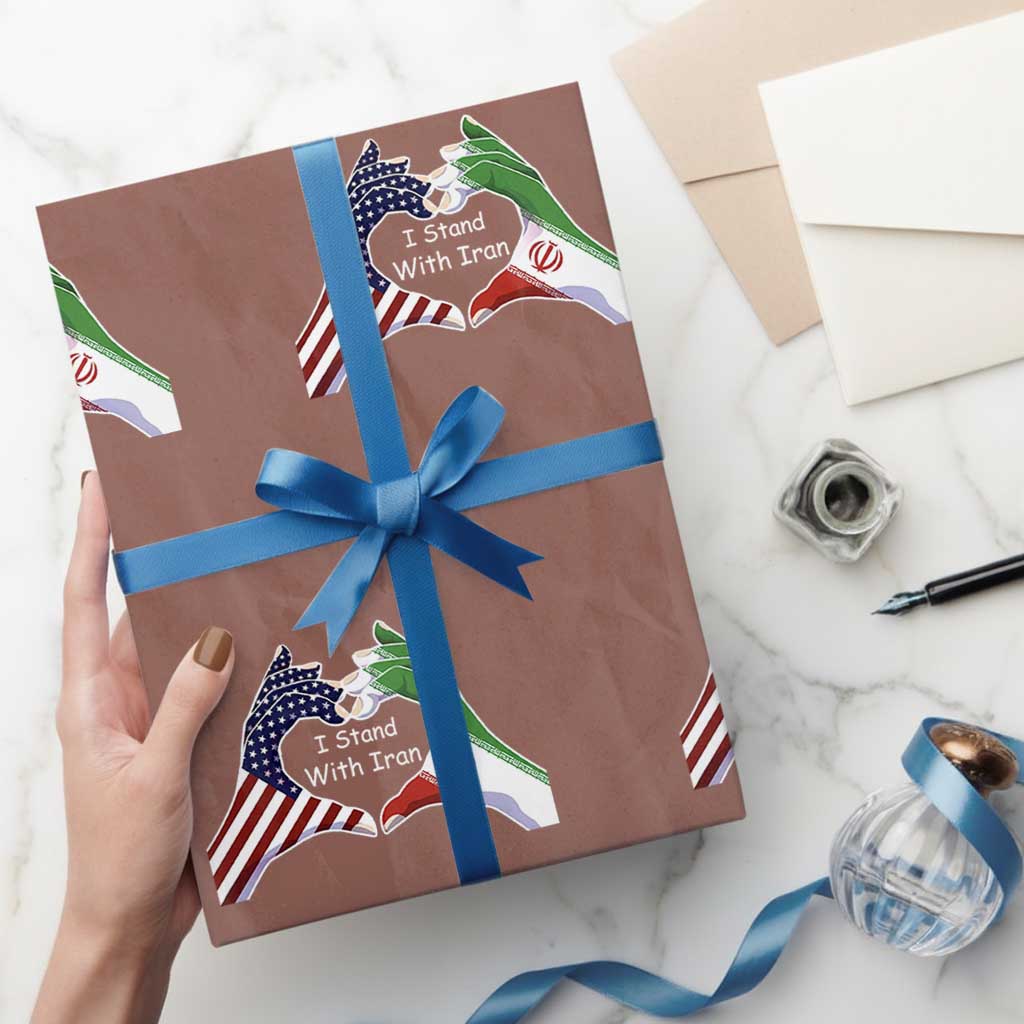 I Stand With Iran Wrapping Paper Roll Support Iranian People For Peace