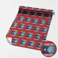 I Stand With Minneapolis Wrapping Paper Roll Social Justice and Immigration Protest MN Flag