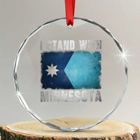 I Stand With Minnesota Crystal Glass Ornament MN State Support Political Protest