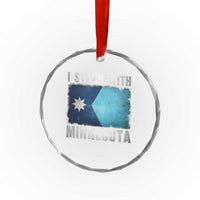 I Stand With Minnesota Crystal Glass Ornament MN State Support Political Protest
