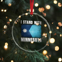 I Stand With Minnesota Crystal Glass Ornament MN State Support Political Protest