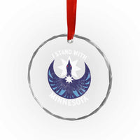 I Stand With Minnesota Crystal Glass Ornament Rebel Common Loon Minnesota Protest