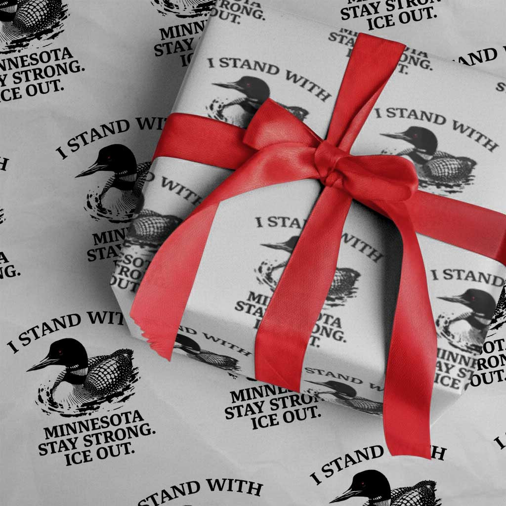 I Stand With Minnesota Wrapping Paper Roll Minnesota Anti ICE Immigration Protest