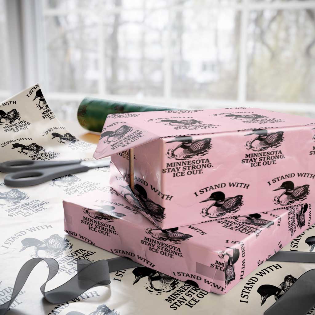 I Stand With Minnesota Wrapping Paper Roll Minnesota Anti ICE Immigration Protest