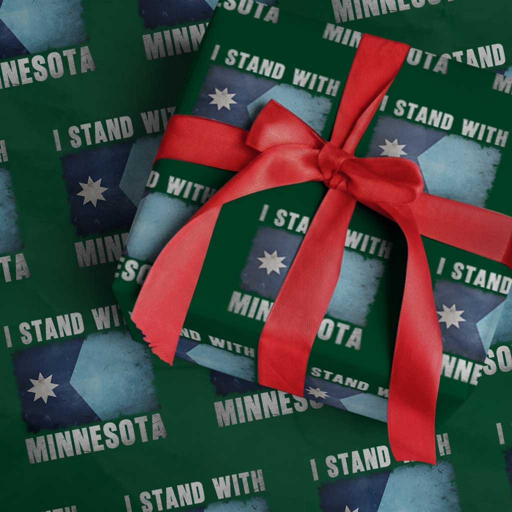 I Stand With Minnesota Wrapping Paper Roll MN State Support Political Protest