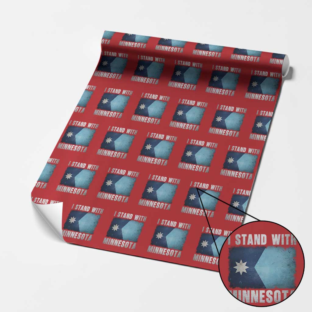 I Stand With Minnesota Wrapping Paper Roll MN State Support Political Protest