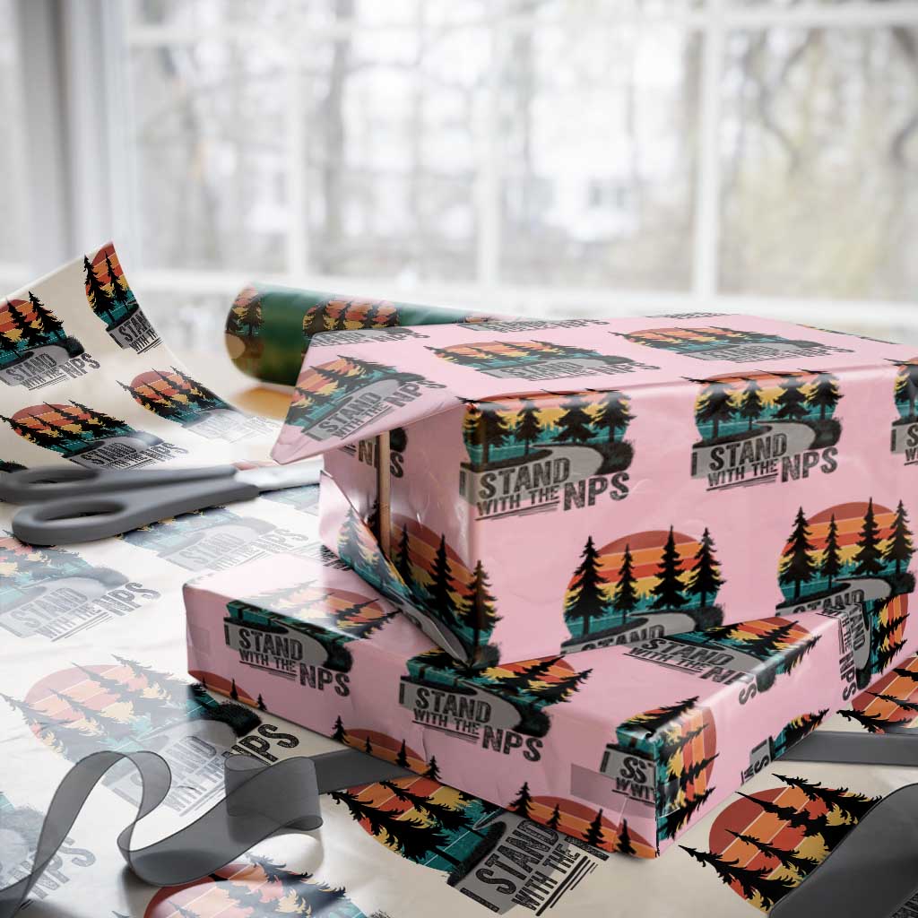 I Stand With The NPS Wrapping Paper Roll National Park Support Park Rangers - Wonder Print Shop