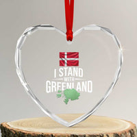 I Stand With The People of Iran Heart Crystal Glass Ornament Iranian Revolution Freedom Supporter