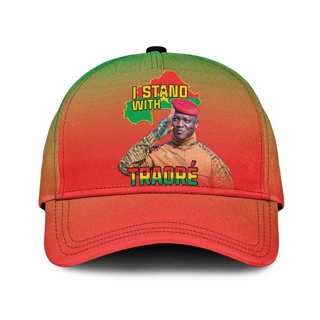 I Stand With Traore Classic Cap Burkina Faso Flag Map - African Pattern - Wonder Print Shop