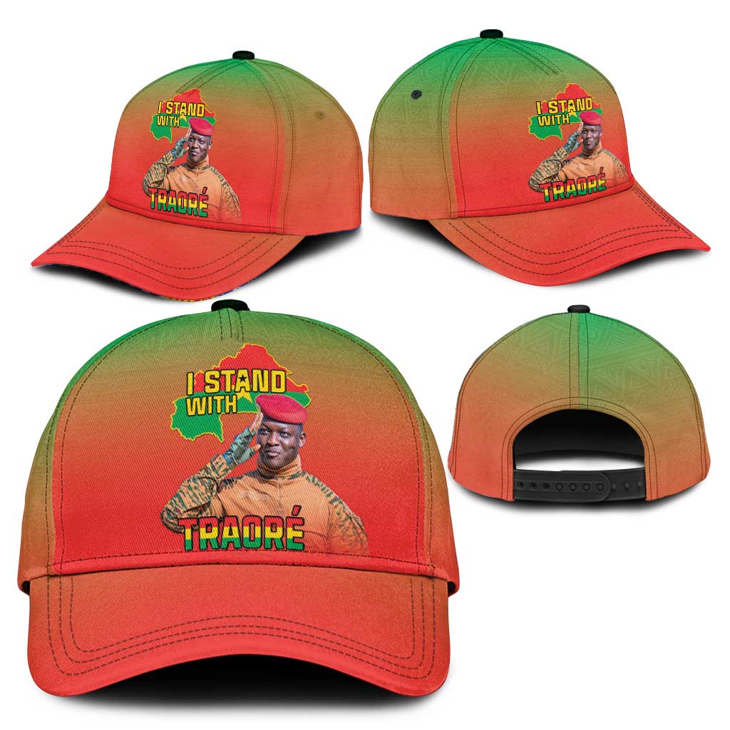 I Stand With Traore Classic Cap Burkina Faso Flag Map - African Pattern - Wonder Print Shop