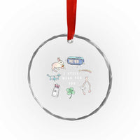 I Still Wish for You Lucky Rabbit 1111 Stars Clover Signs Crystal Glass Ornament