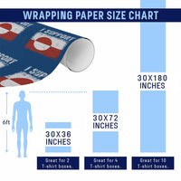 I Support Greenland Wrapping Paper Roll Grunge Flag