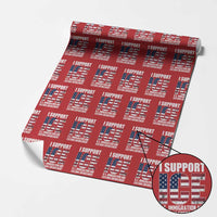 I Support ICE Patriotic Law Enforcement American Flag Wrapping Paper Roll