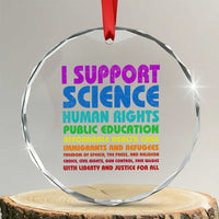 I Support Progressive Liberal Democratic Causes Protest Crystal Glass Ornament