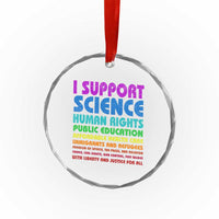 I Support Progressive Liberal Democratic Causes Protest Crystal Glass Ornament